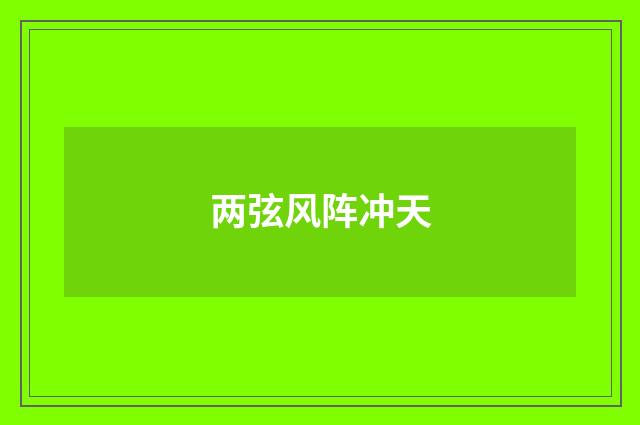两弦风阵冲天