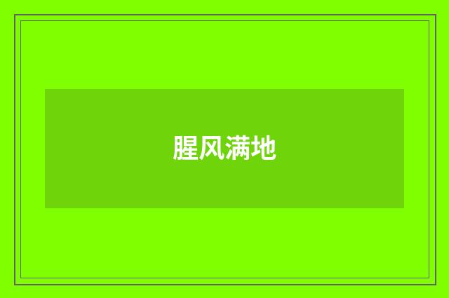 腥风满地