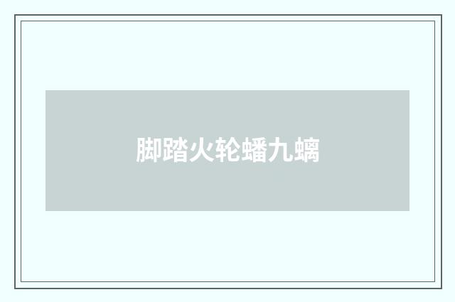 脚踏火轮蟠九螭