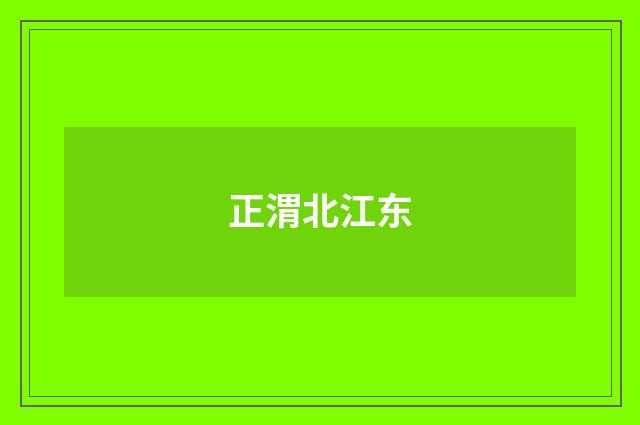 正渭北江东