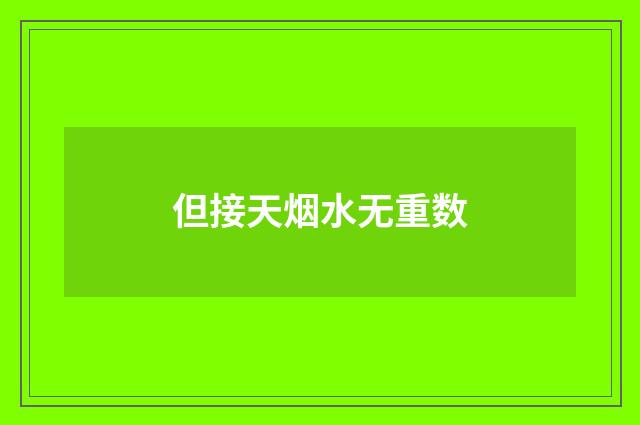 但接天烟水无重数
