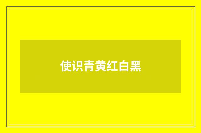 使识青黄红白黑