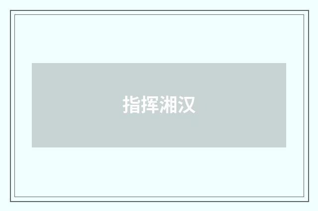 指挥湘汉