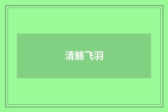清觞飞羽