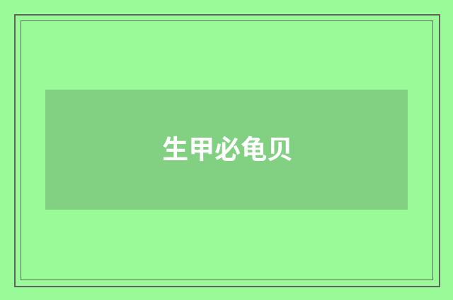 生甲必龟贝