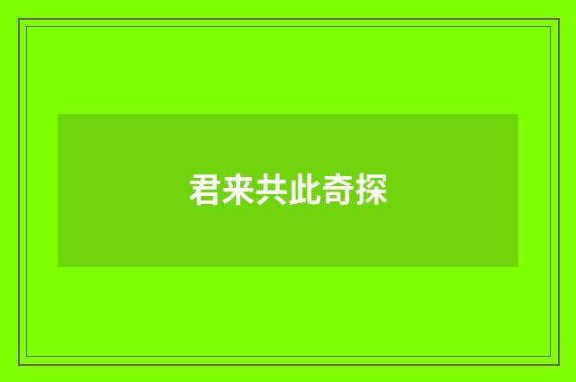 君来共此奇探