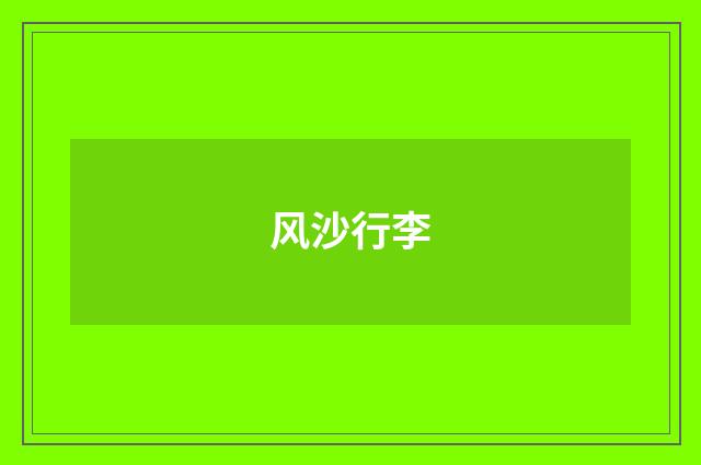 风沙行李