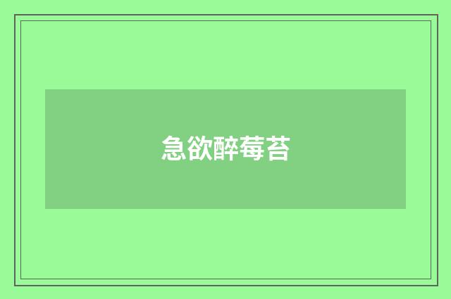 急欲醉莓苔
