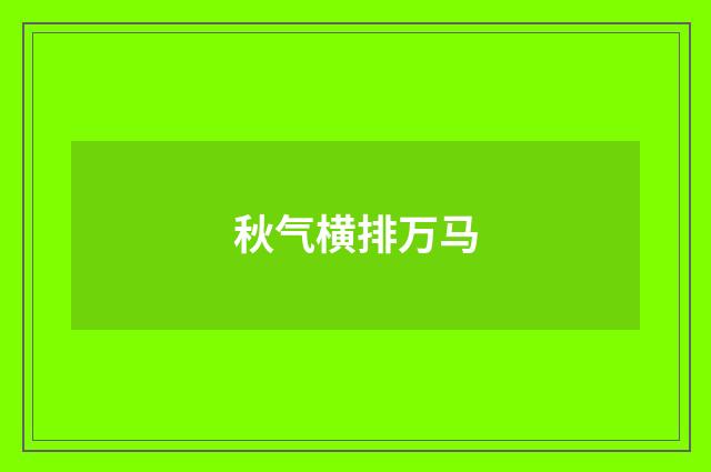 秋气横排万马