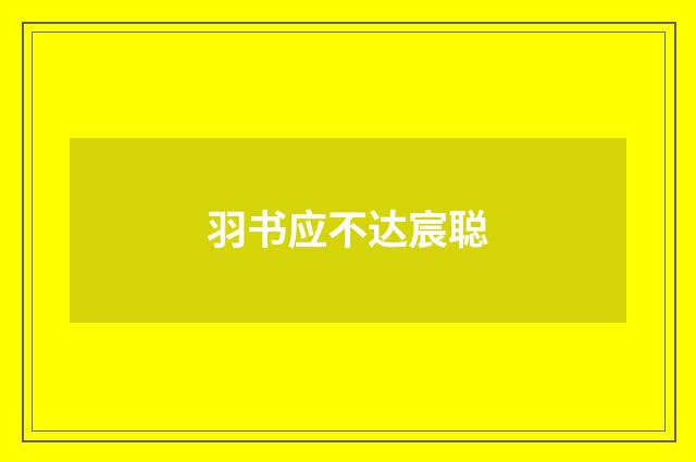 羽书应不达宸聪