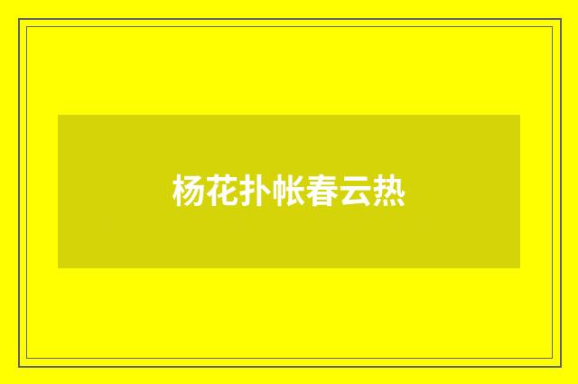杨花扑帐春云热