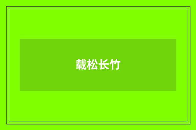 载松长竹