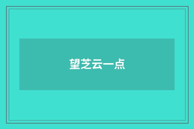 望芝云一点