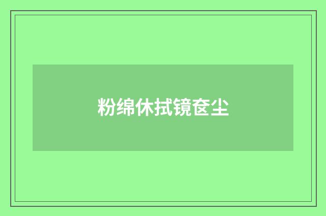 粉绵休拭镜奁尘