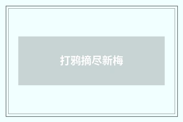 打鸦摘尽新梅