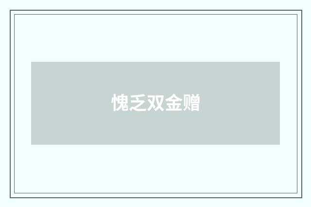 愧乏双金赠