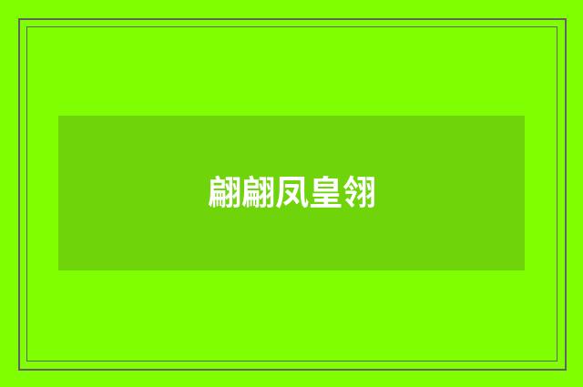 翩翩凤皇翎