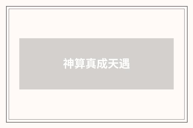 神算真成天遇