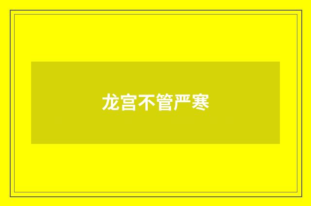 龙宫不管严寒