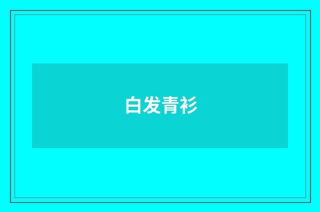 白发青衫