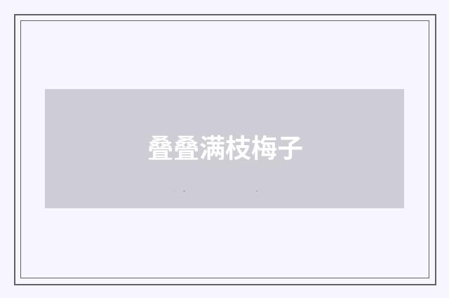 叠叠满枝梅子