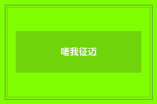 嗟我征迈