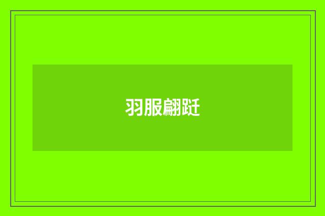 羽服翩跹