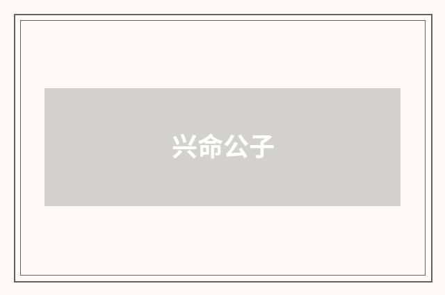 兴命公子