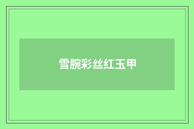 雪腕彩丝红玉甲