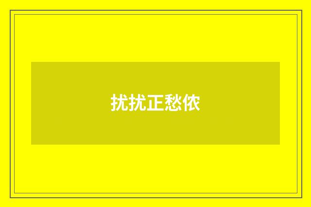 扰扰正愁侬