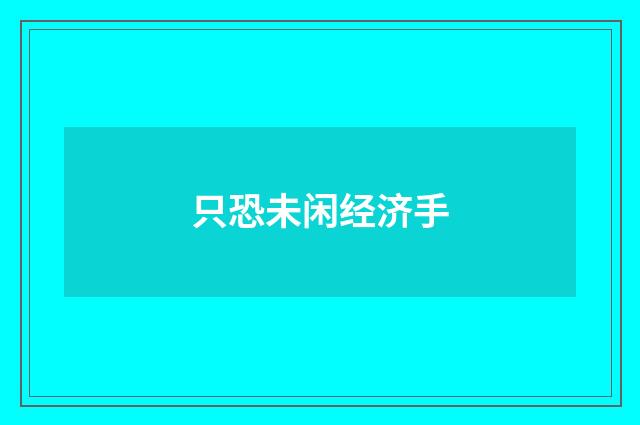 只恐未闲经济手