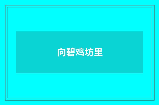 向碧鸡坊里