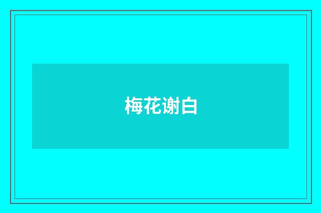 梅花谢白