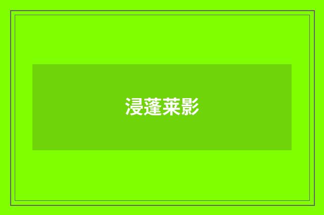 浸蓬莱影