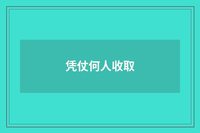 凭仗何人收取