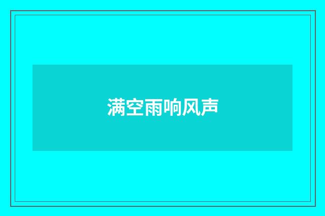 满空雨响风声