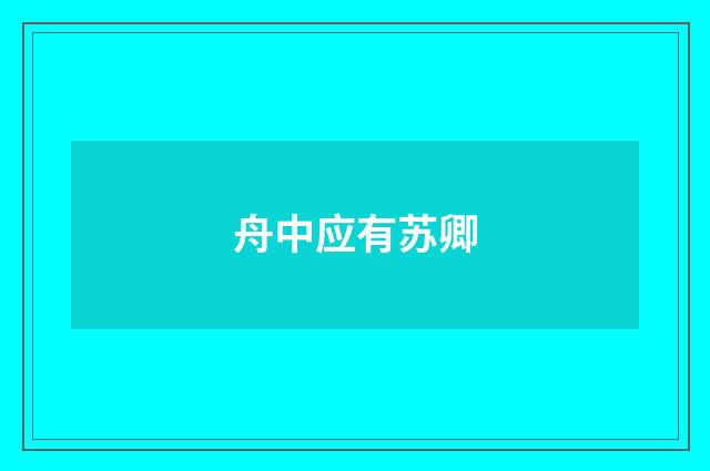 舟中应有苏卿