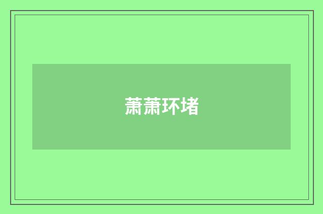 萧萧环堵