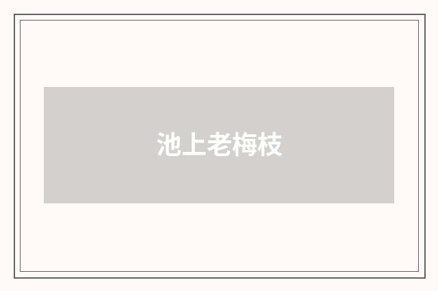 池上老梅枝
