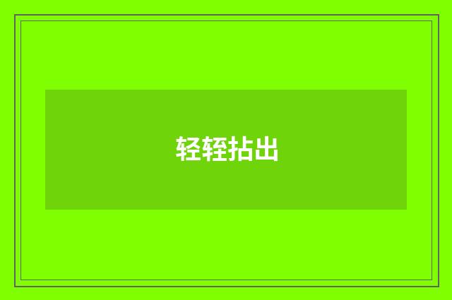 轻轾拈出