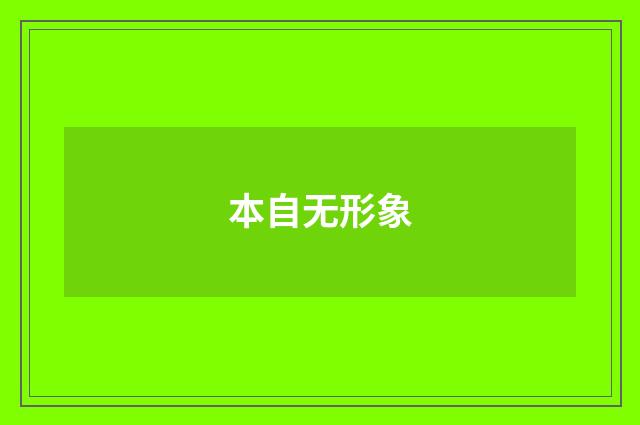本自无形象
