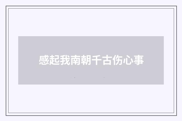 感起我南朝千古伤心事