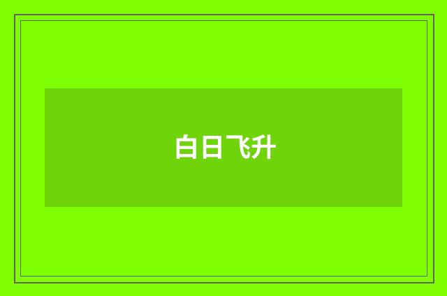 白日飞升