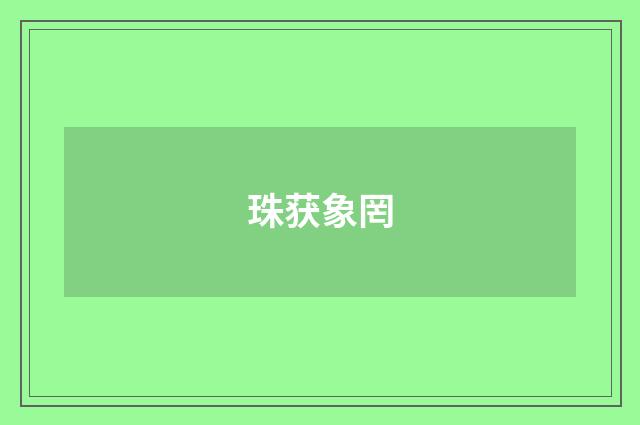 珠获象罔