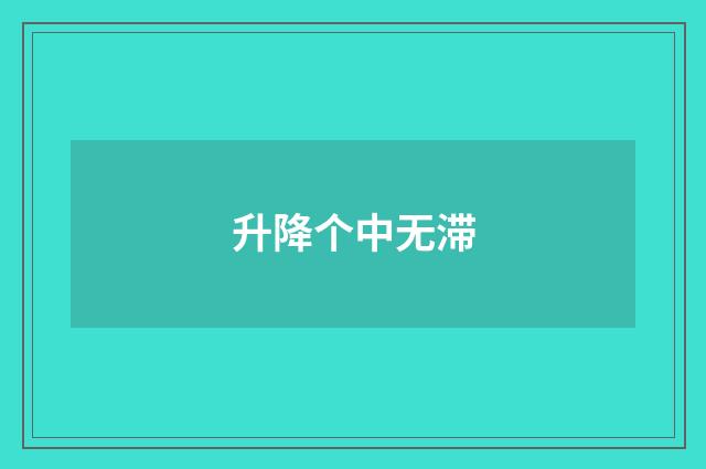 升降个中无滞
