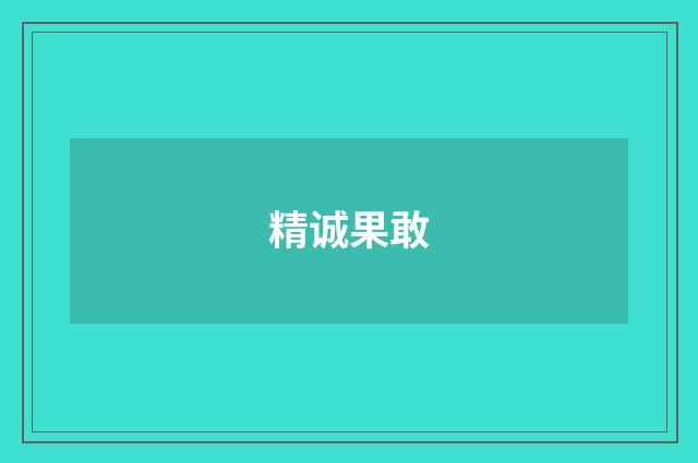 精诚果敢