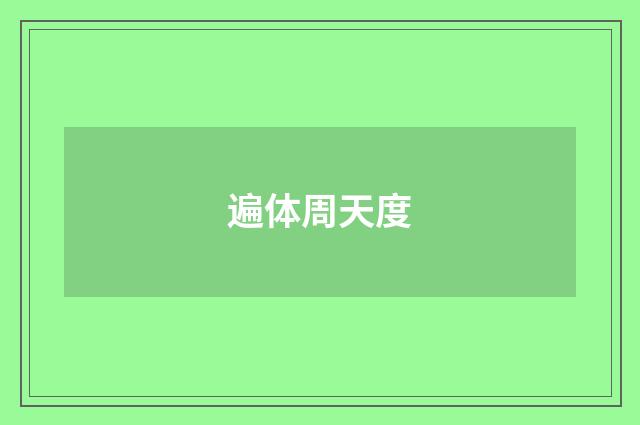 遍体周天度