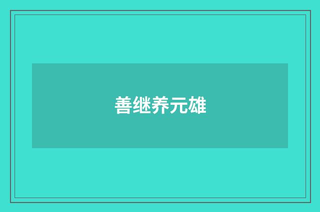 善继养元雄