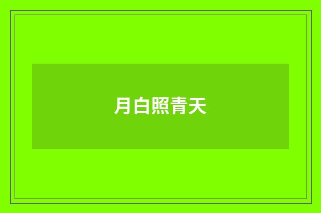 月白照青天