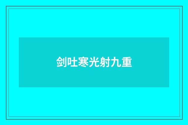 剑吐寒光射九重